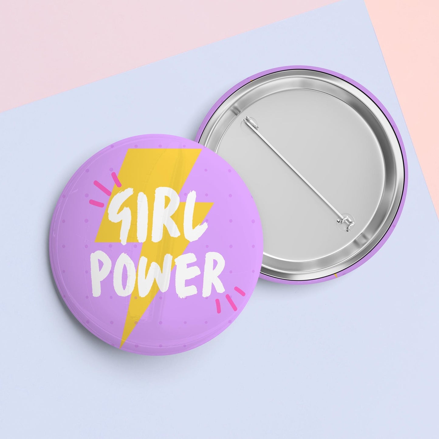 Girl Power Pin Badge: Handmade Positivity Gift, motivational
