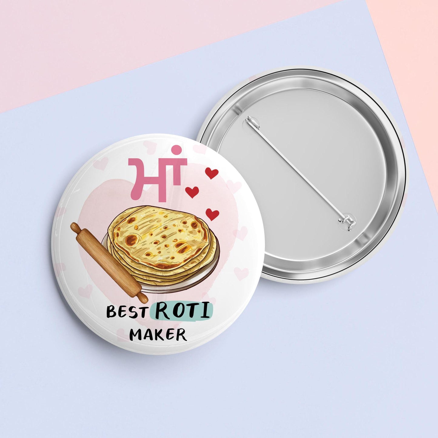 Roti Maker Button Pin Badge | Punjabi Mother's Day Gift