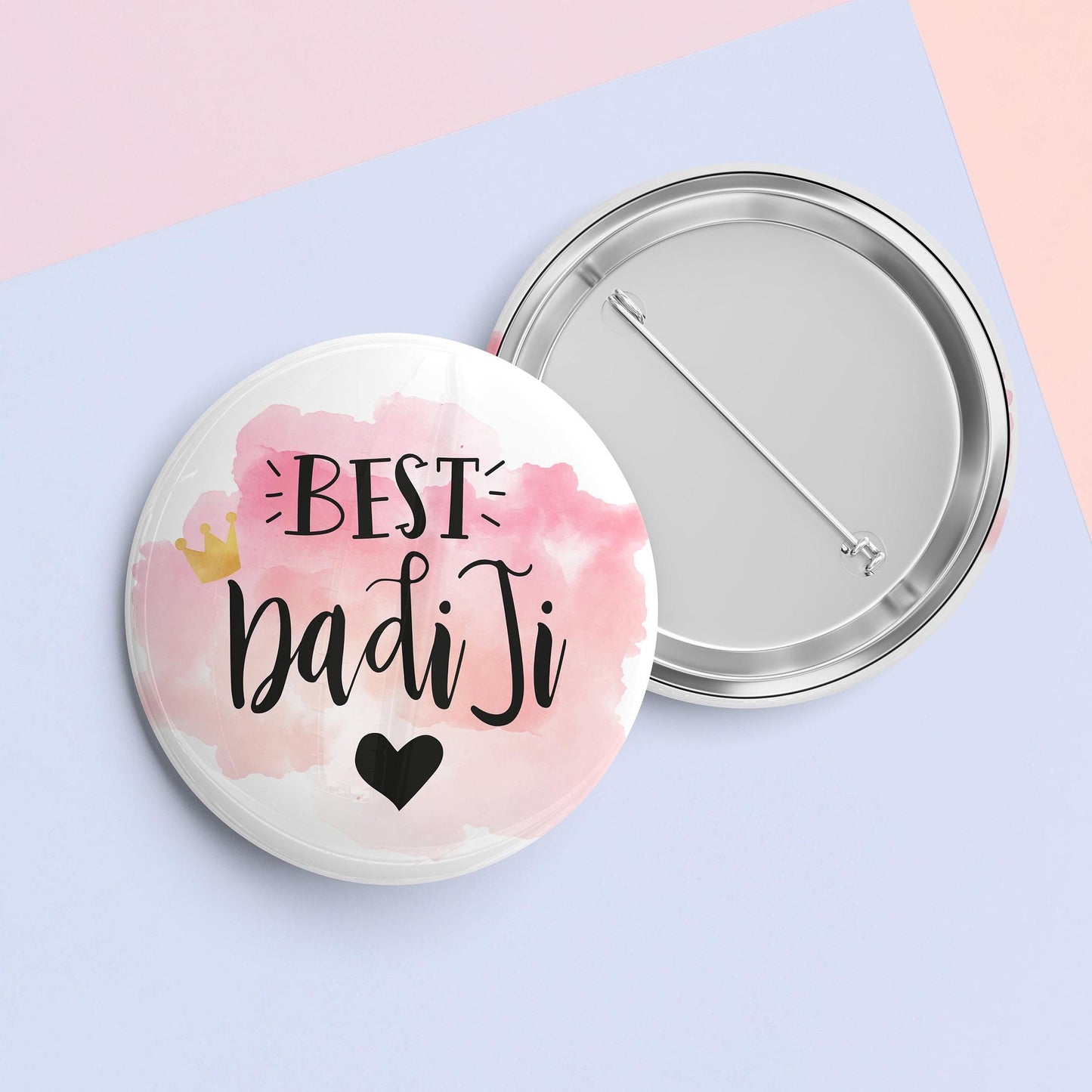 Punjabi Mother's Day Pin, Nani Ji Gift, Handmade Badge (58mm)