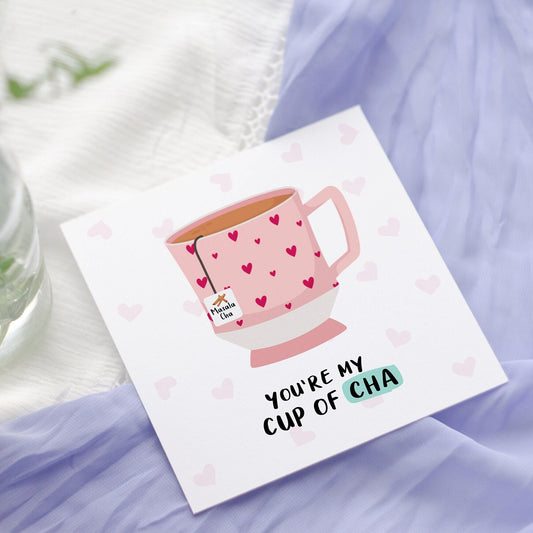 You're My Cup of Chai Card: Punjabi Love, Valentine's, Anniversary Card