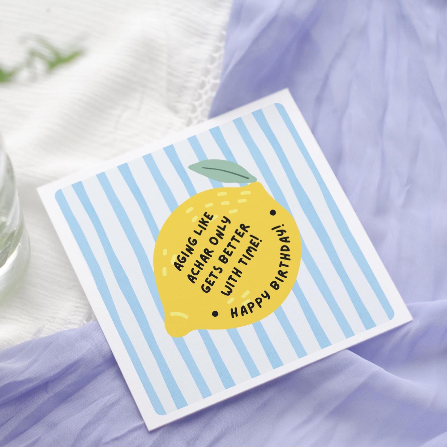 Funny Achar Birthday Card: Punjabi, Indian Food Pun