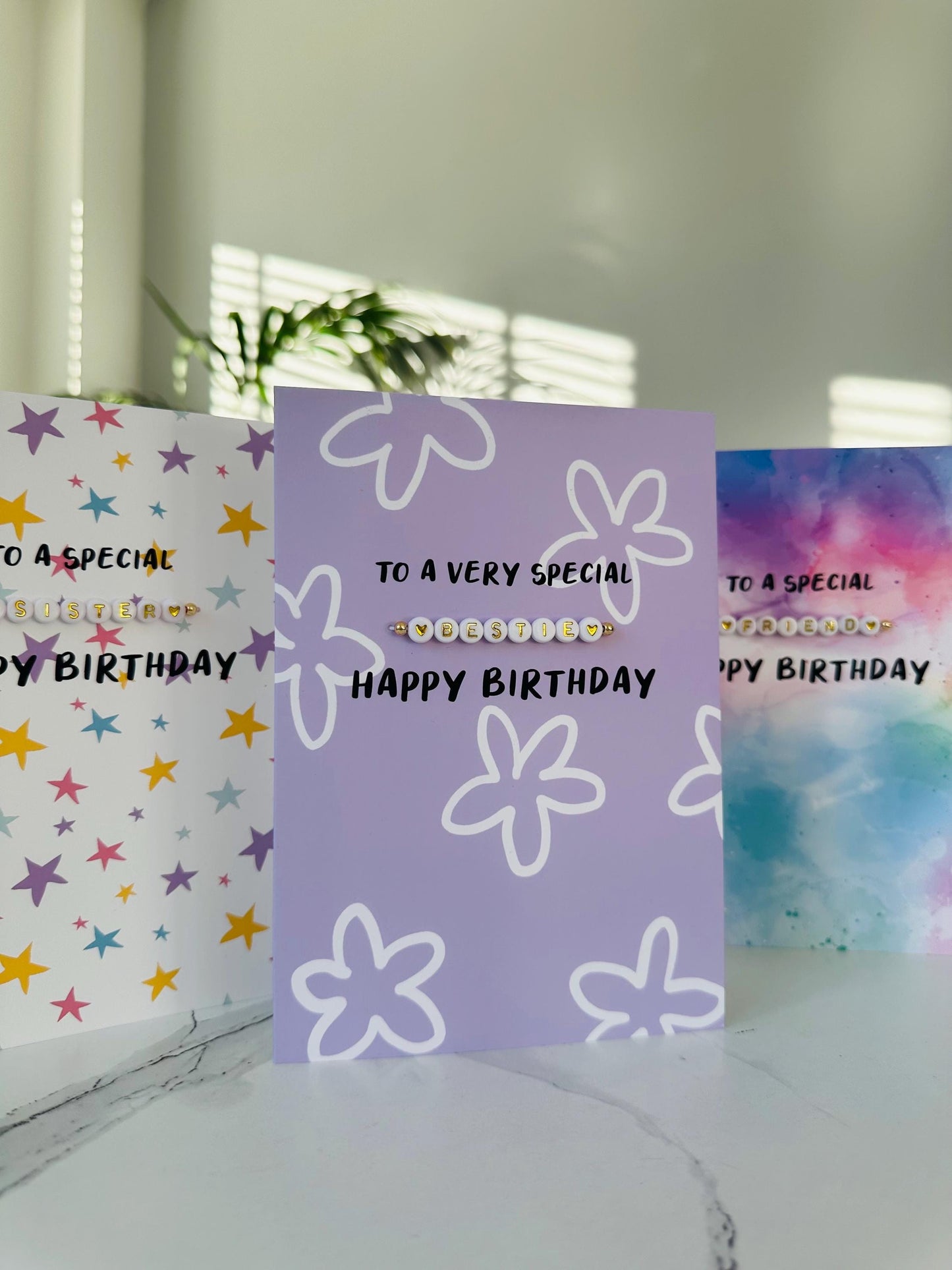Special Friend Birthday Card | Detachable Handmade Beaded Bracelet Gift Greetings Card Design