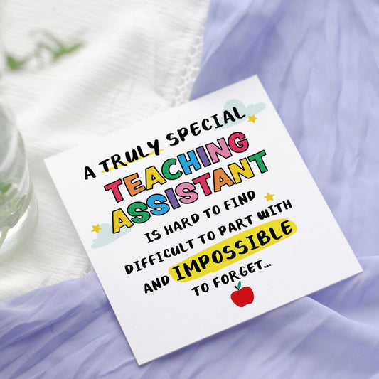 Personalized Teaching Assistant Thank You Card: Rainbow End Of Term Gift
