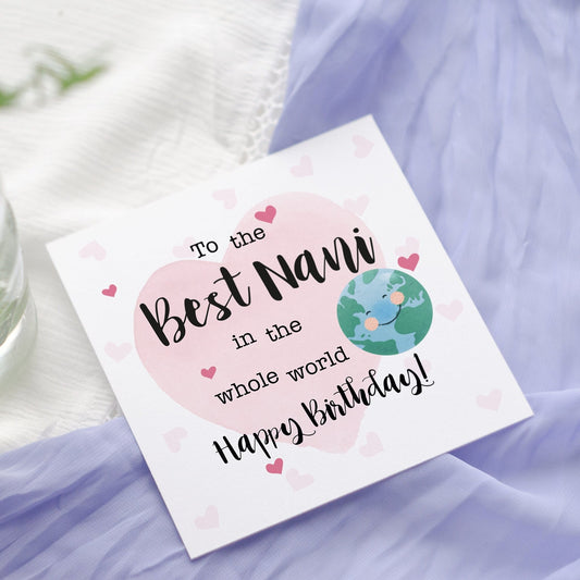 Best Nani Birthday Card | Punjabi Grandma Earth Design