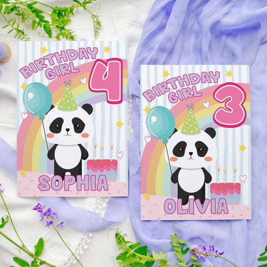 Panda Birthday Card, Cute Animal Greeting Card, Panda Lover Gift, Kids Birthday Card, Funny Panda Bear Card