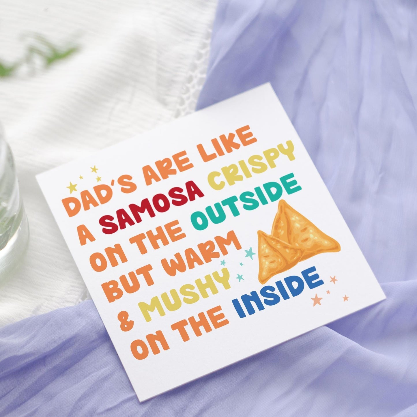 Funny Samosa Father's Day Card, Punjabi Dad Grandad Nana Ji
