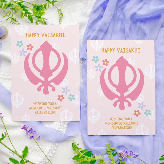 Happy Vaisakhi Card, Vaisakhi Celebrations, Sikh Festival, Punjabi Card, Vaisakhi Greetings