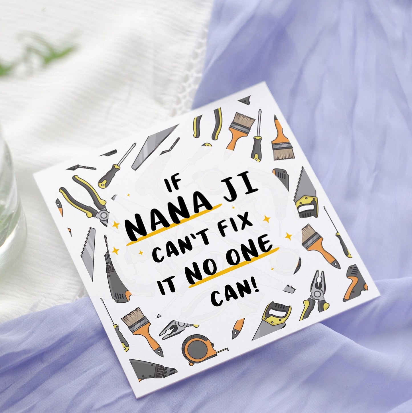 Nana Ji Father's Day Card: Punjabi Grandad Handyman Gift