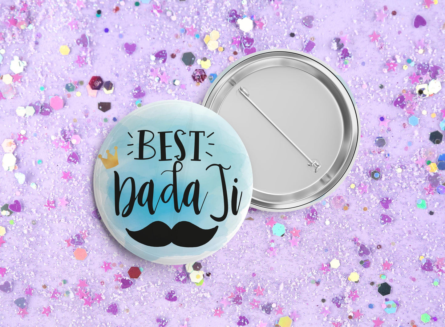 Punjabi Father’s Day Daddy Ji, Nana Ji, Dada Ji, Baba Ji 58mm button badge gift
