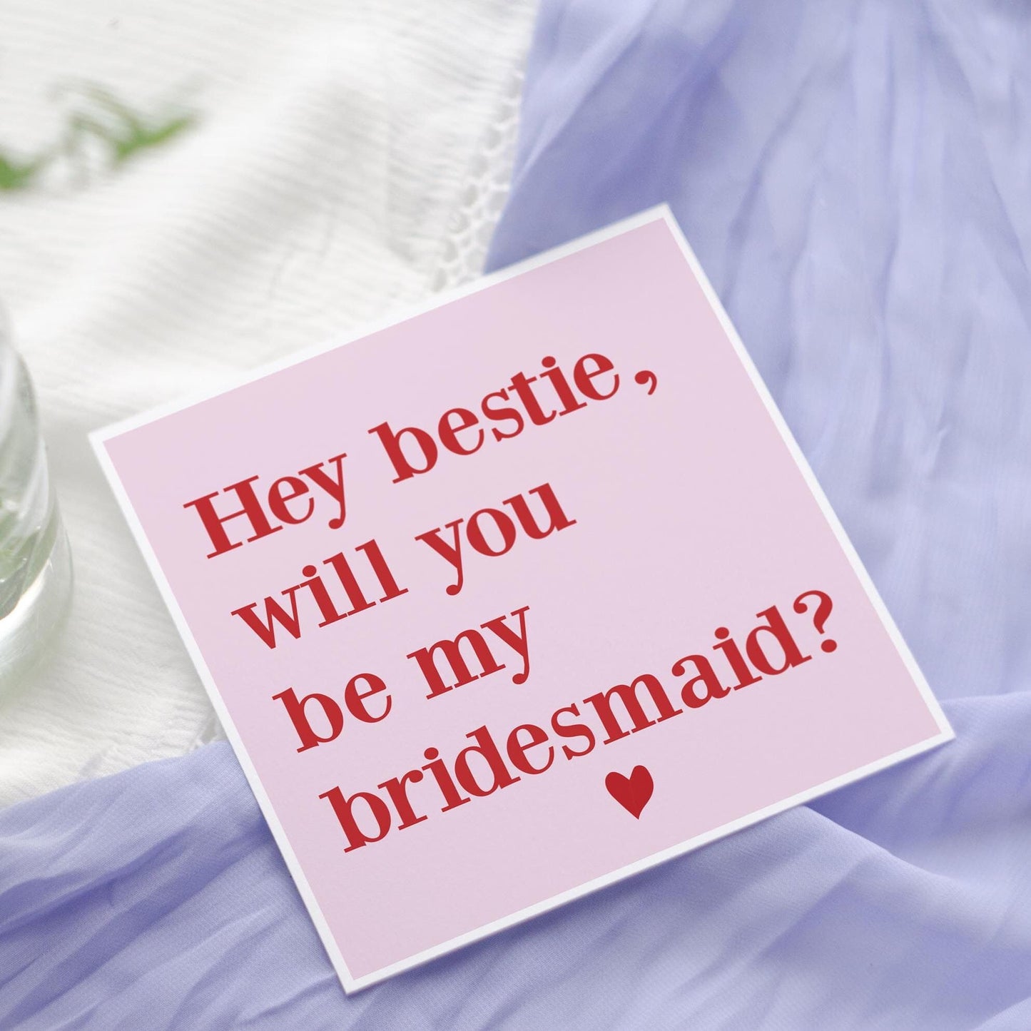 Will You Be My Bridesmaid Card: Bestie Proposal Card, Flower Girl, Maid of Honour