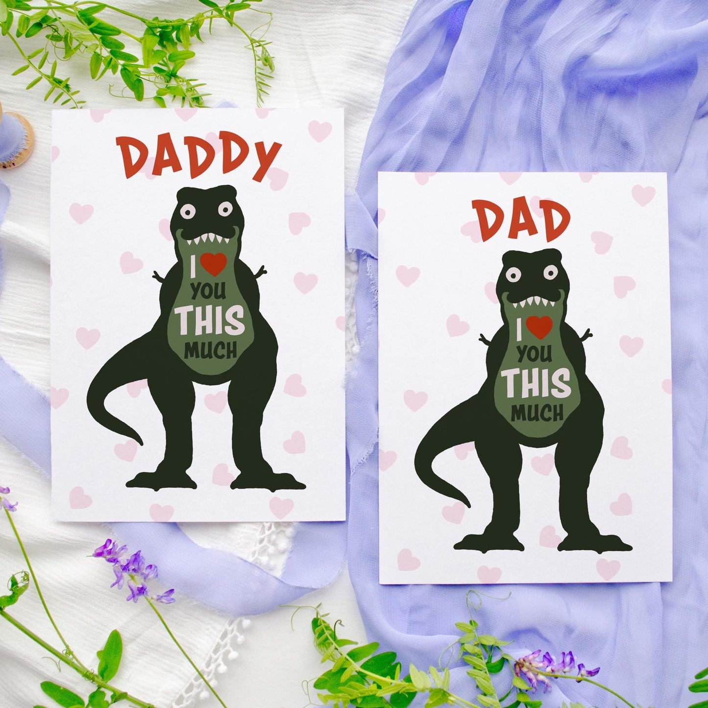 Dinosaur Father's Day Card: Roarsome Dad Birthday Card