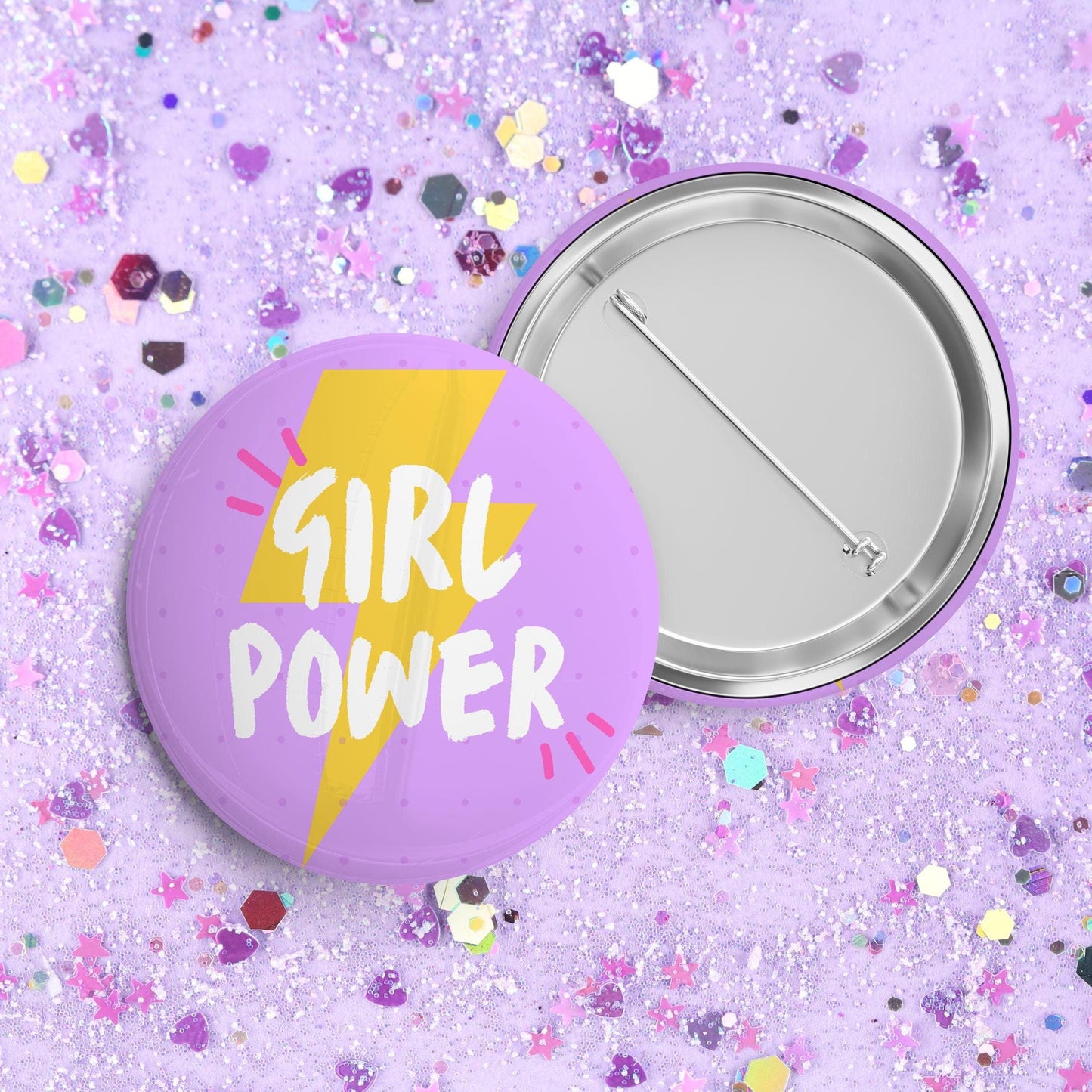Girl Power Pin Badge: Handmade Positivity Gift, motivational