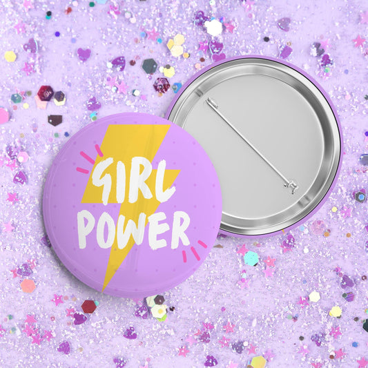 Girl Power Pin Badge: Handmade Positivity Gift, motivational
