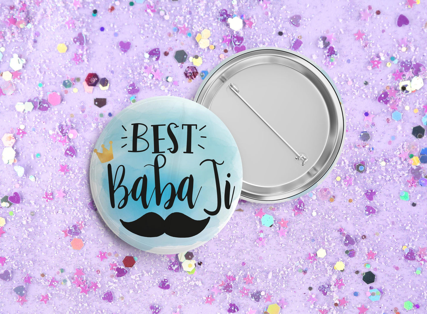 Punjabi Father’s Day Daddy Ji, Nana Ji, Dada Ji, Baba Ji 58mm button badge gift