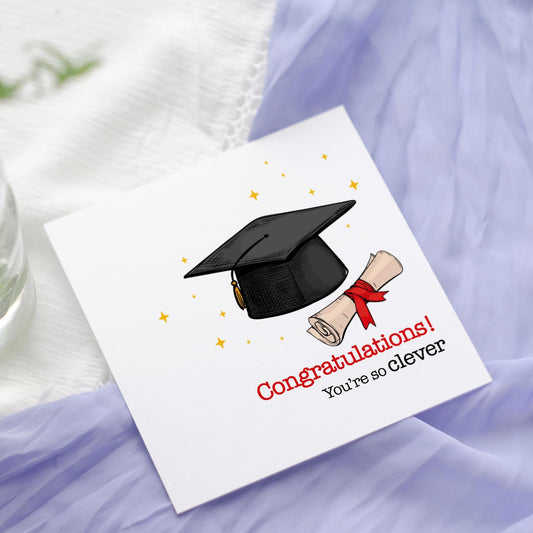Congratulations Graduation Card: Clever University Graduate Greeting card