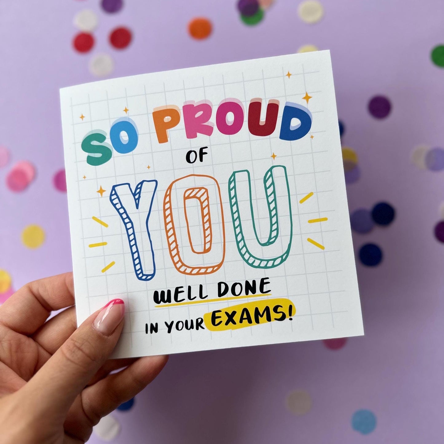 Personalised well done in your exams card | Exams | Sats | So proud of you