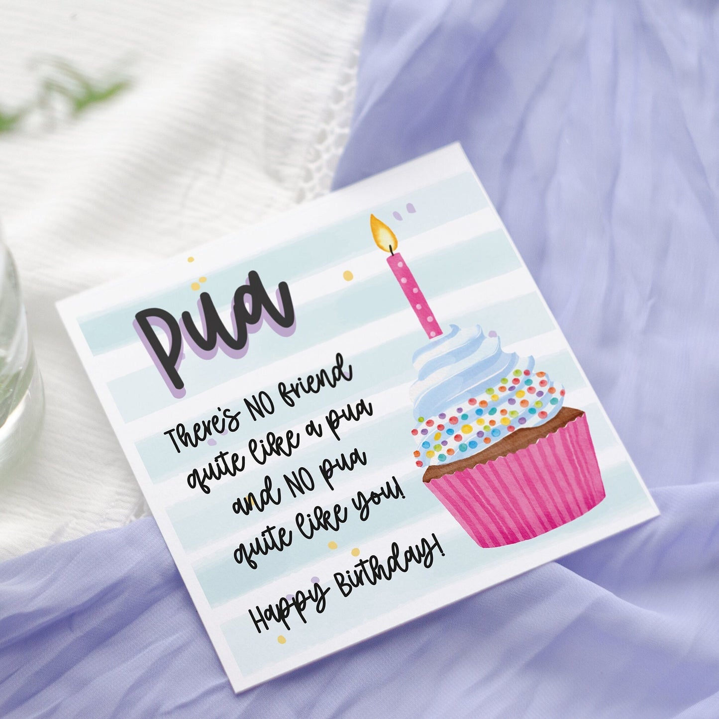 Cupcake Auntie Birthday Card: Punjabi Massi, Masi, Bhua, keepsake poem card