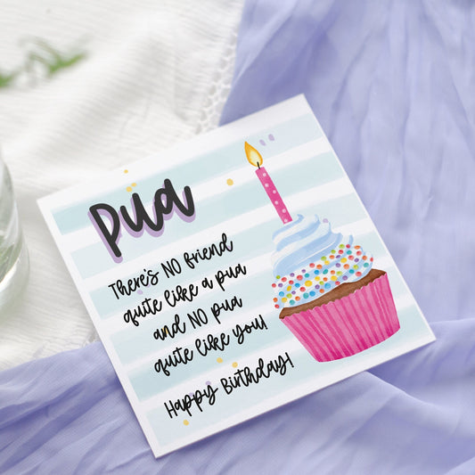 Cupcake Auntie Birthday Card: Punjabi Massi, Masi, Bhua, keepsake poem card