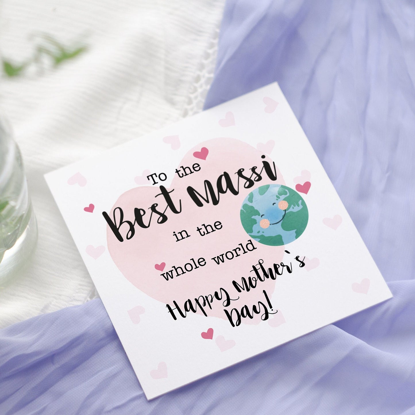 Best Massi Mother's Day | Whole wide world | Card for Auntie | Masi | Pua | Thayi | Chachi | Nani | Khala | Punjabi Mother's Day card