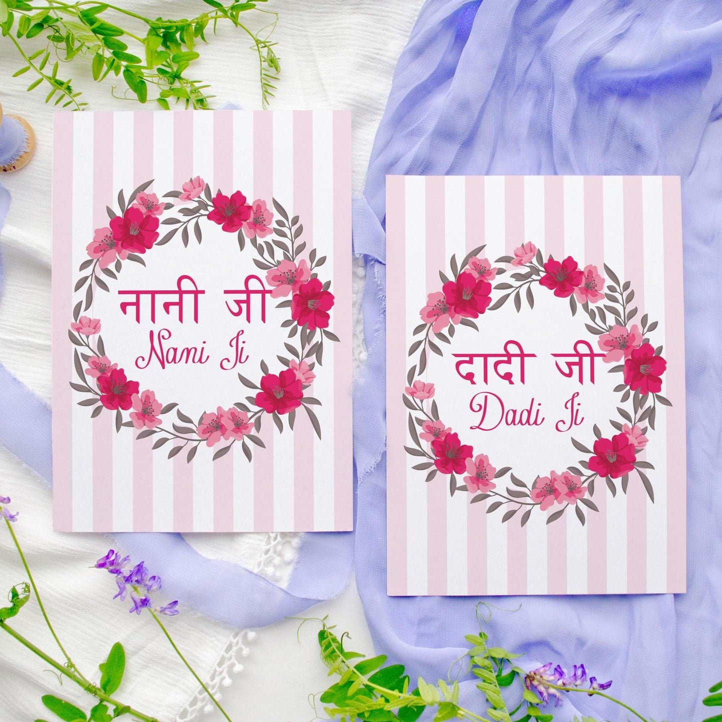 Floral Mother's Day Card for Dadi Ji / Bibi / Nani