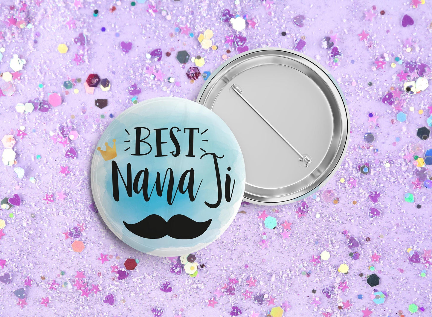 Punjabi Father’s Day Daddy Ji, Nana Ji, Dada Ji, Baba Ji 58mm button badge gift
