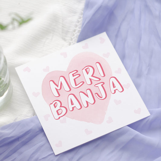 Meri Banja Valentine's Day Card: Punjabi Love Proposal