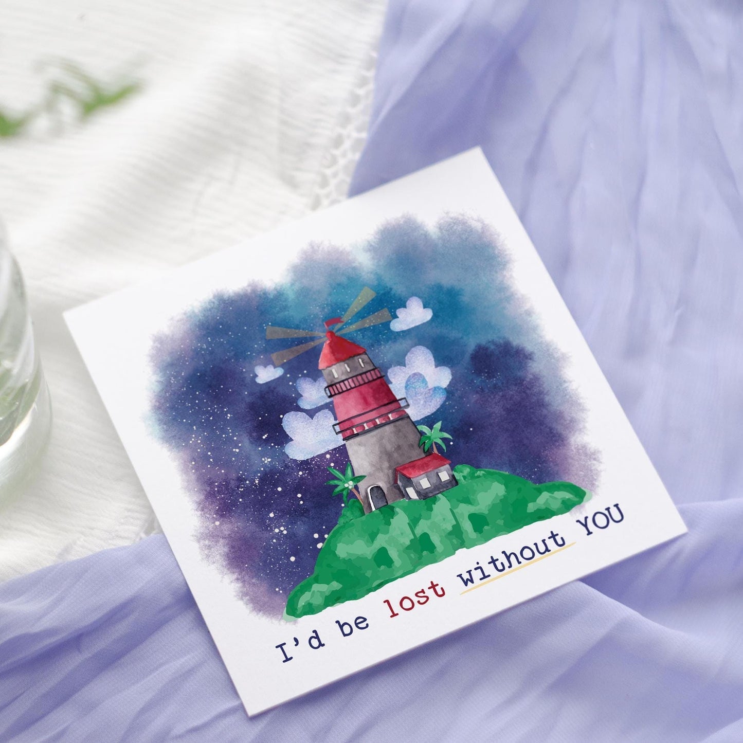Lighthouse Valentine's Day Card | Romantic Love Card