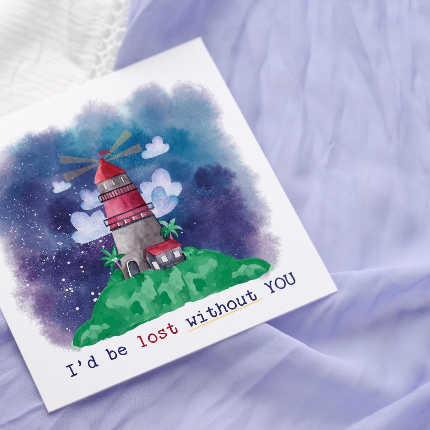 Lighthouse Valentine's Day Card | Romantic Love Card