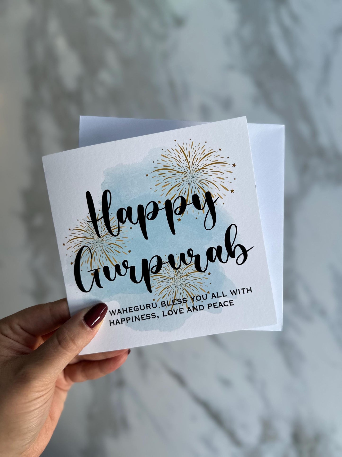Happy Gurpurab Blessings Card: Sikh Punjabi Festival Greetings