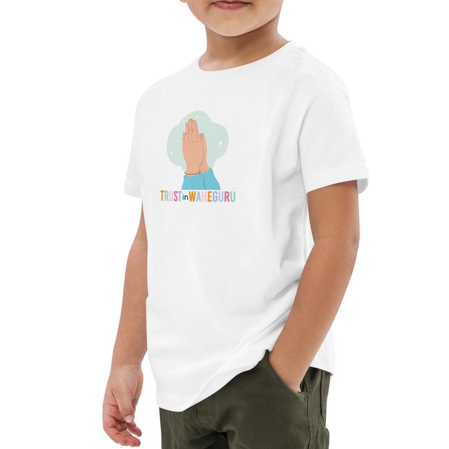 Trust in Waheguru Kids Organic cotton T-Shirt